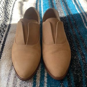 Women’s Nisolo Emma d’Orsay Oxford Suede Leather Shoes Almond 7.5